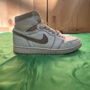 Nike Air Jordan High-Top Sneakers in Cream and Tan